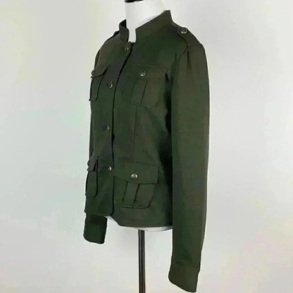 APT 9 blazer sz S army green military style jacket - Picture 8 of 10